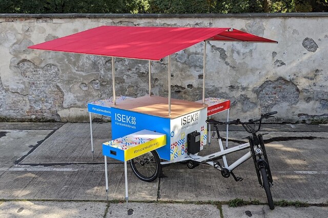Radkutsche Innovationen: Mobiler Musketier-Infostand